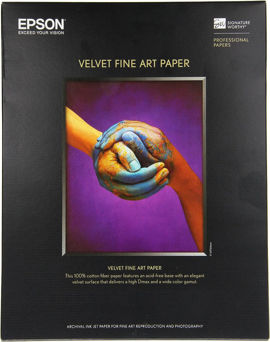 Epson Velvet Fine Art Paper - 17" x 22" 25 Sheets (S042097)
